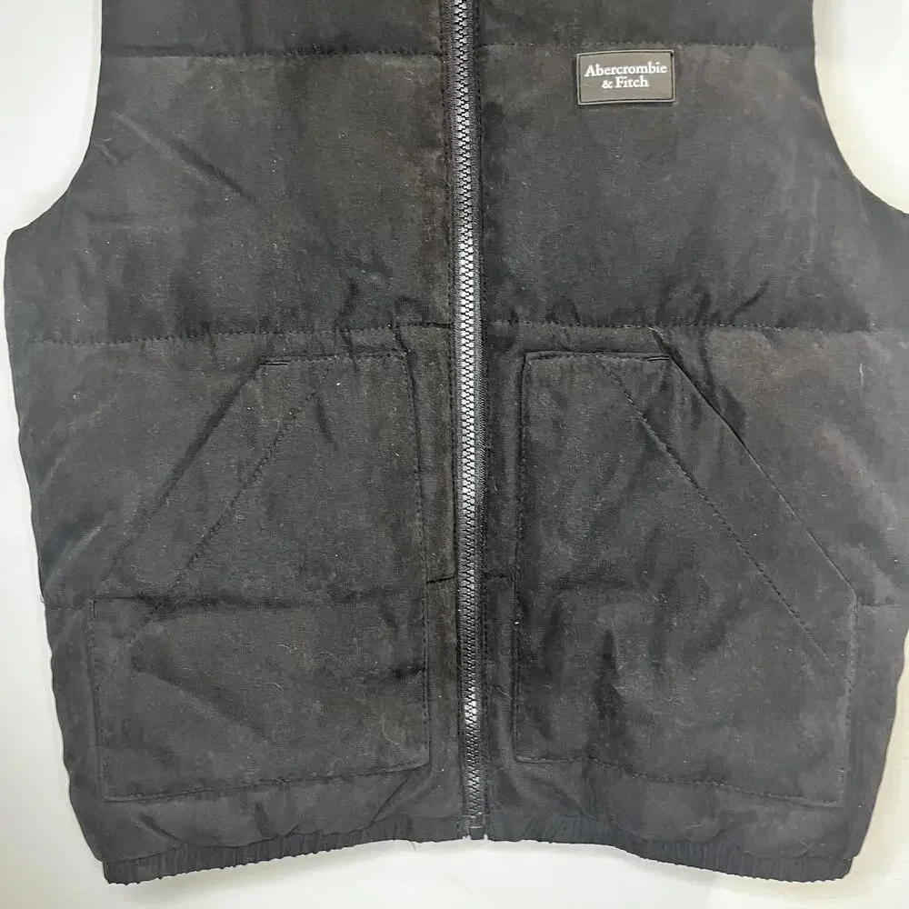 Abercrombie Kids Full Zip Vest Boys 7/8 Puffer Wind Water Resistant‎ Preppy Y2K